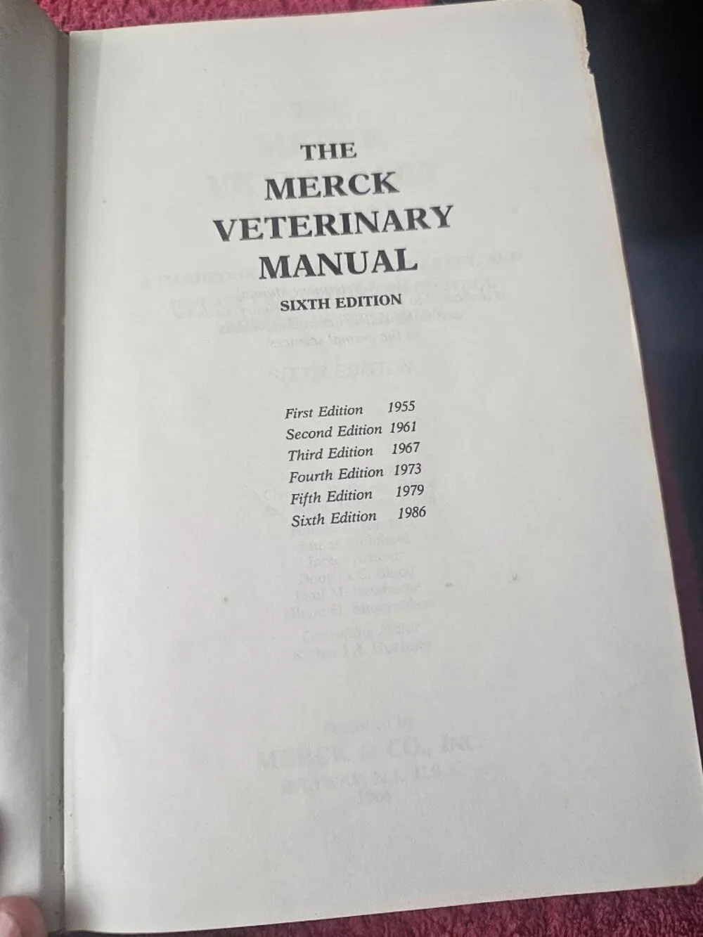 The Merck Veterinary Manual - Sixth Edition